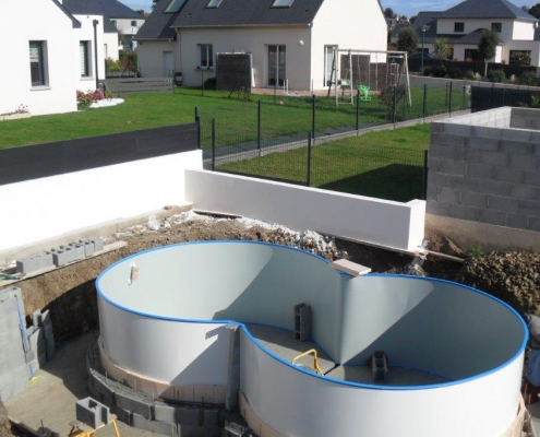 terrassement et installation d'une piscine